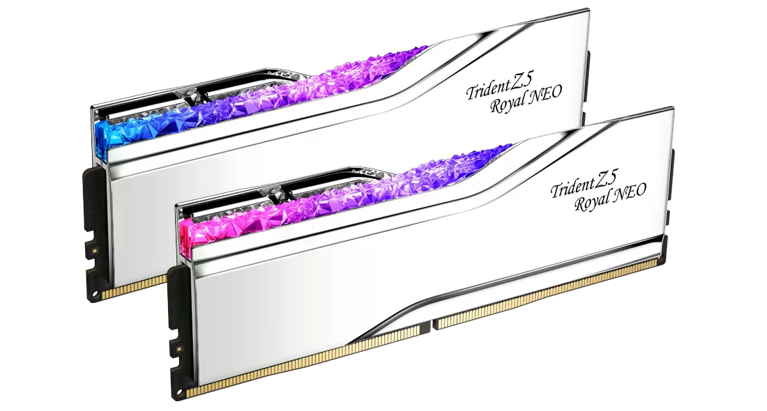 DDR5 32GB (2x16) 8000MHz G.Skill Trident Z5 Royal NEO RGB Silver (F5-8000J3848H16GX2-TR5NS) Оперативна пам'ять image 2