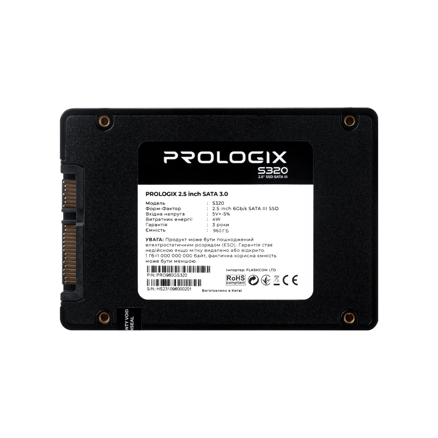 SSD 2.5 960Gb Prologix S320 (PRO960GS320) Накопичувачі image 2