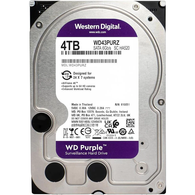 HDD 3.5 4TB WD Purple (WD43PURZ) Накопичувачі image 2