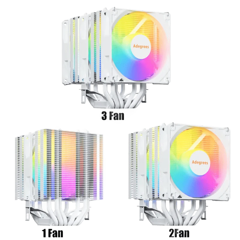 Повітряне охолодження Adegrees White 6 Heat Pipes Охолодження image 1