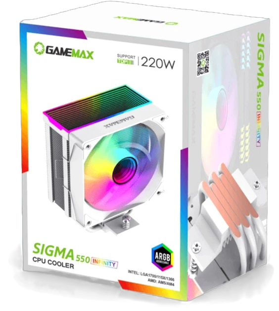 Повітряне охолодження GAMEMAX Sigma 550 Infinity WH Охолодження image 2