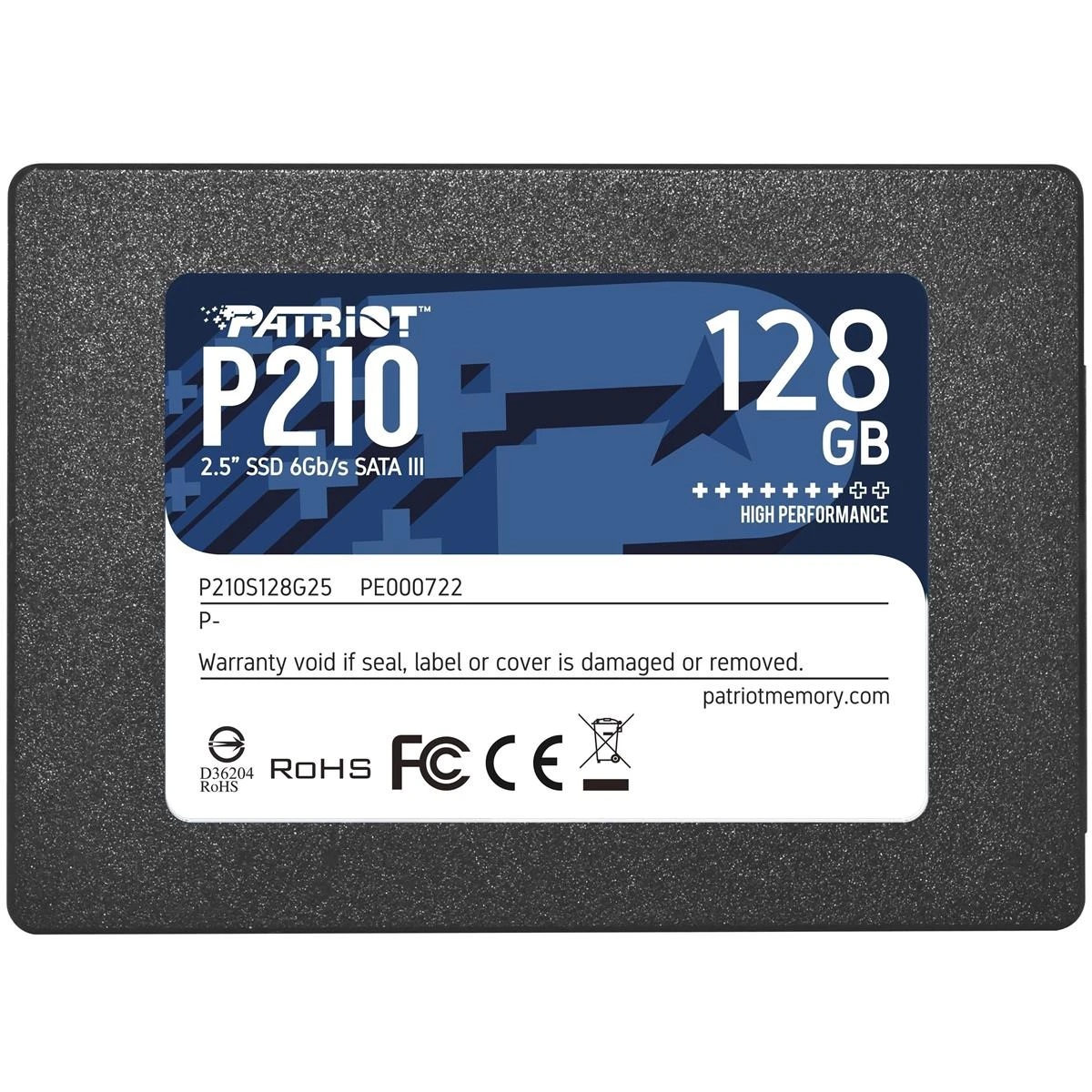 SSD 2.5 128GB PATRIOT P210  (P210S128G25) Накопичувачі image 2