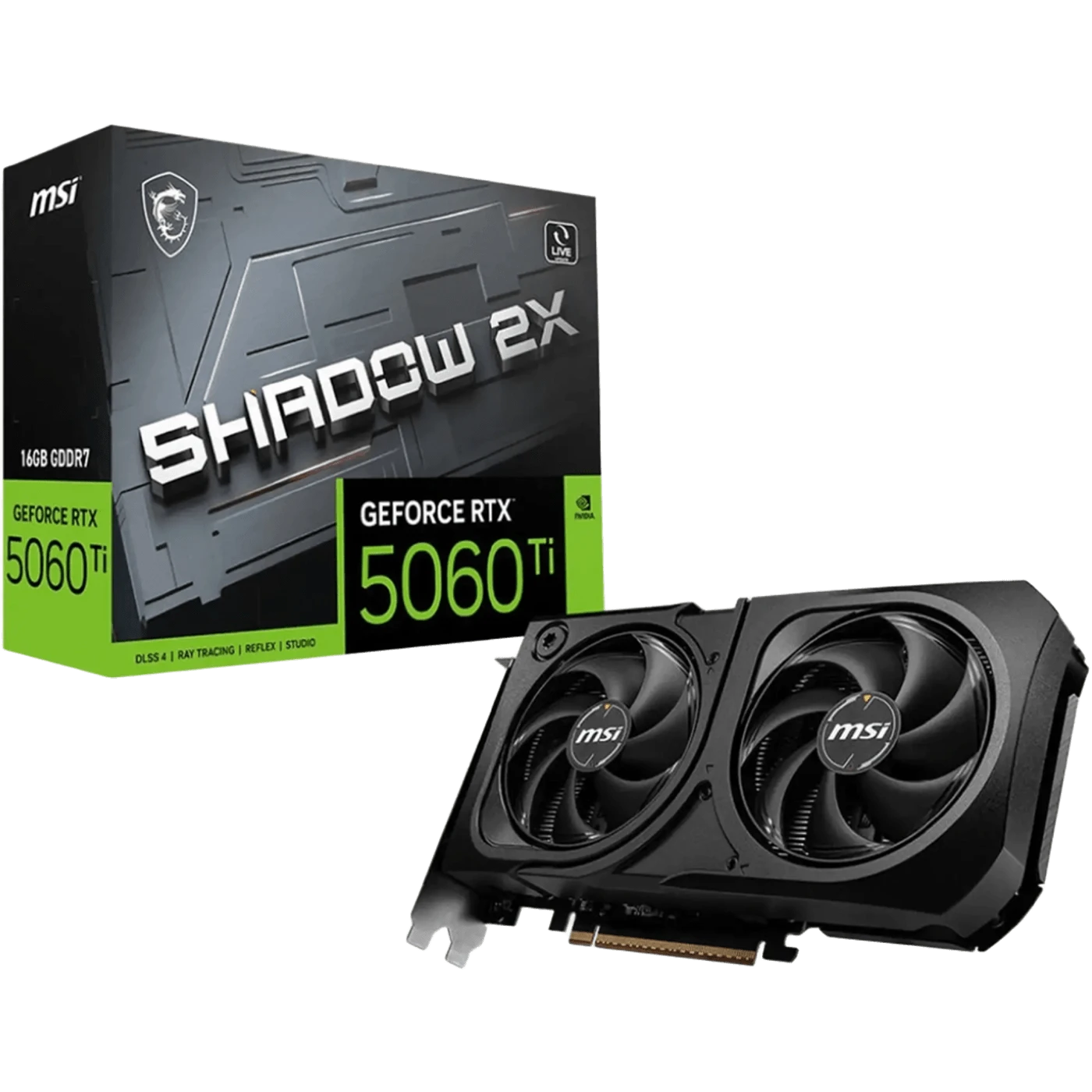 MSI RTX 5060 Ti 16G SHADOW 2X PLUS (G506T-16S2P) Відеокарти image 1