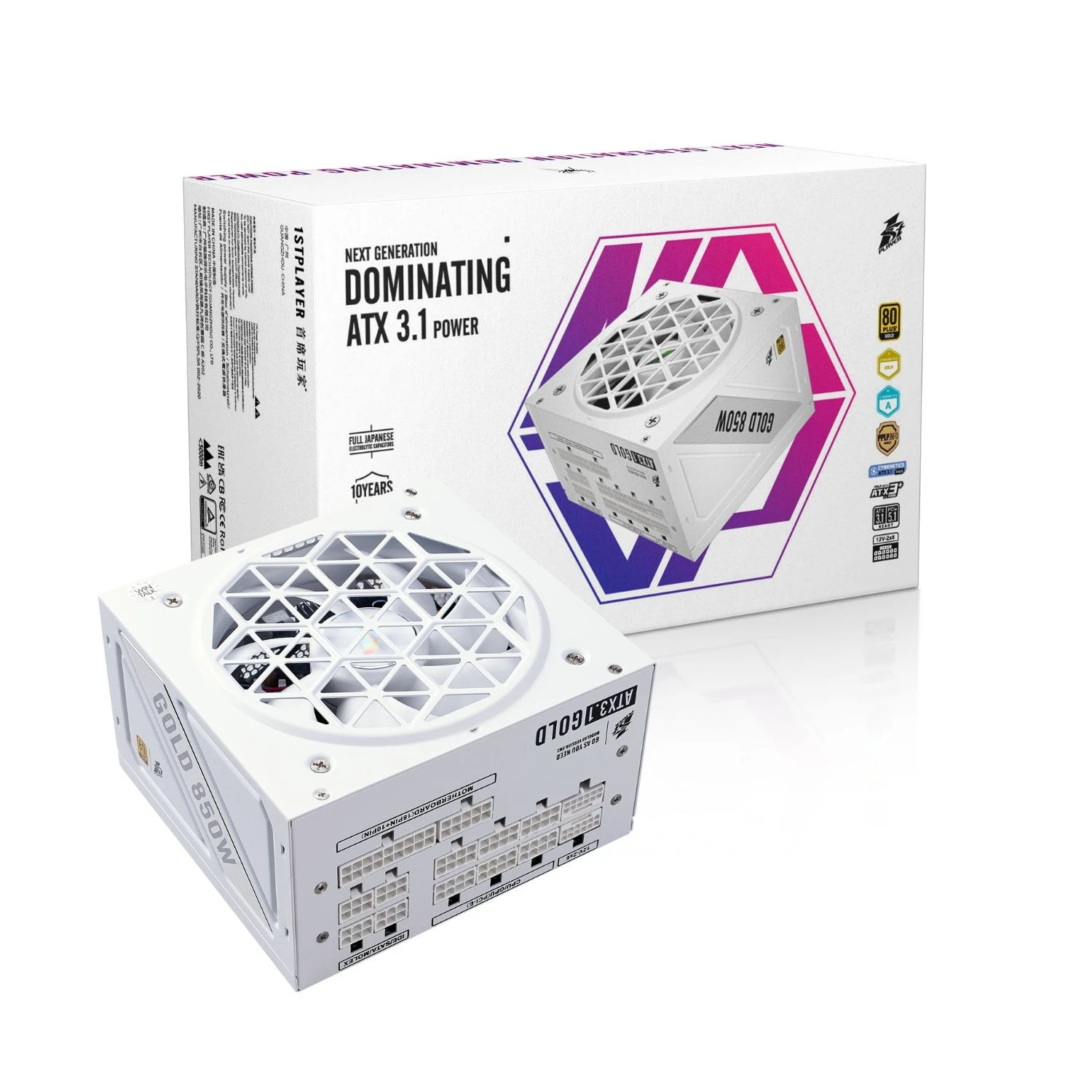 Блок живлення 1stPlayer HA-850BA4 White (NGDP-GLD-850-WH-EU) 850W Блоки живлення image 1