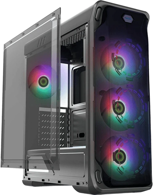 Корпус GAMEMAX StarLight B-FRGB Black Корпуси image 2