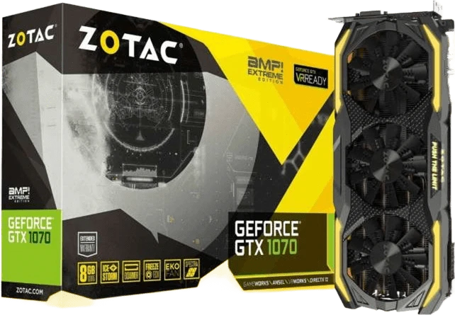 Zotac GTX 1070 8Gb AMP Extreme (ZT-P10700B-10P) Відеокарти image 1