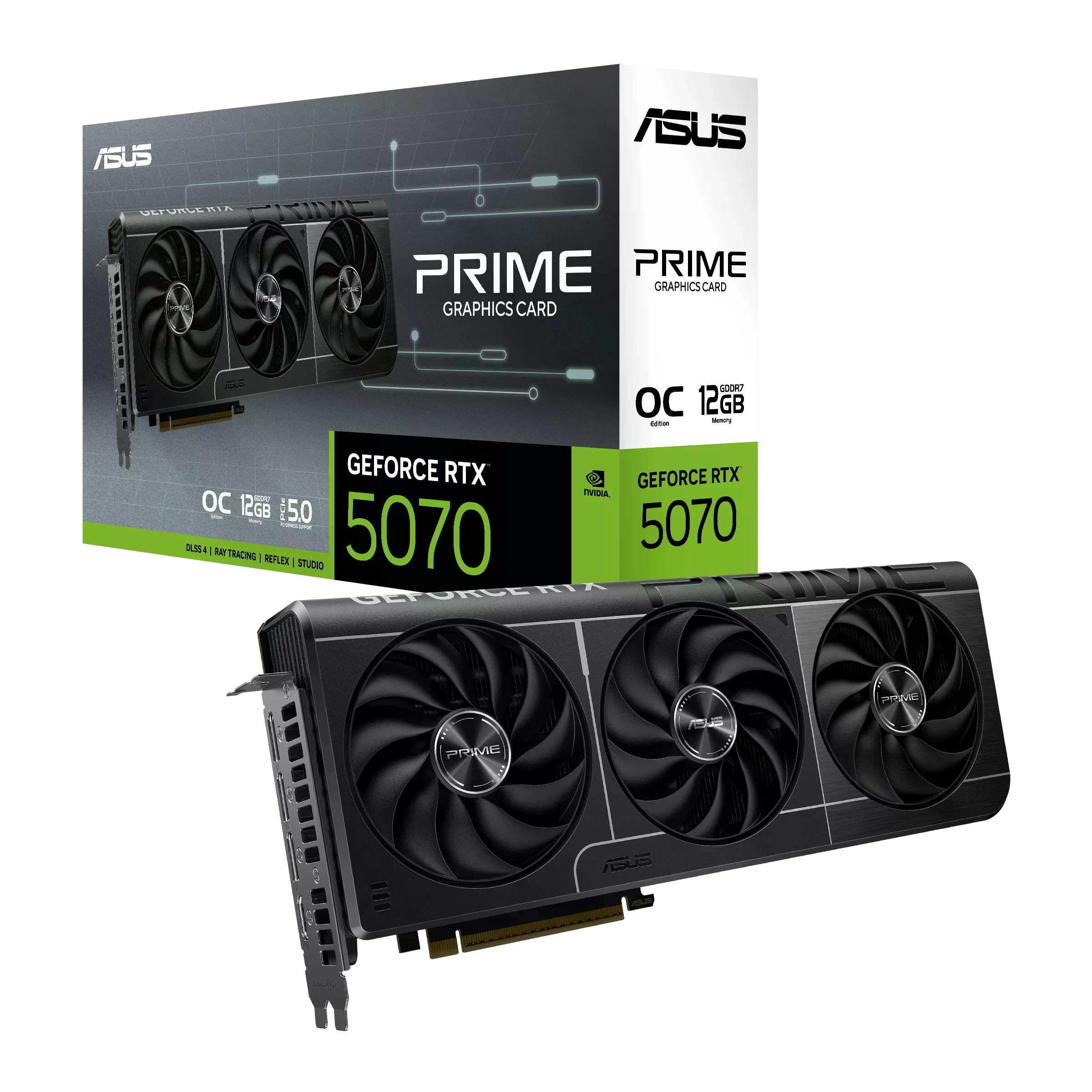 Asus RTX 5070 12Gb PRIME OC (PRIME-RTX5070-O12G) Відеокарти image 1