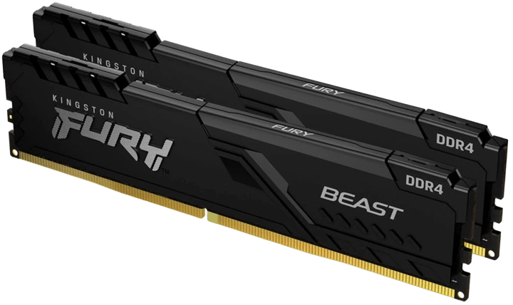 DDR4 32Gb (2x16) 3200MHz Kingston FURY Beast Black (KF432C16BB1K2/32) Оперативна пам'ять image 1