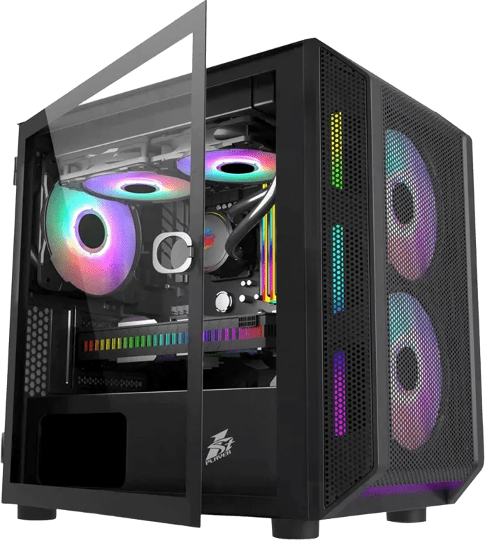 Корпус 1stPlayer D3-3F2-PLUS Black без БЖ Корпуси image 1
