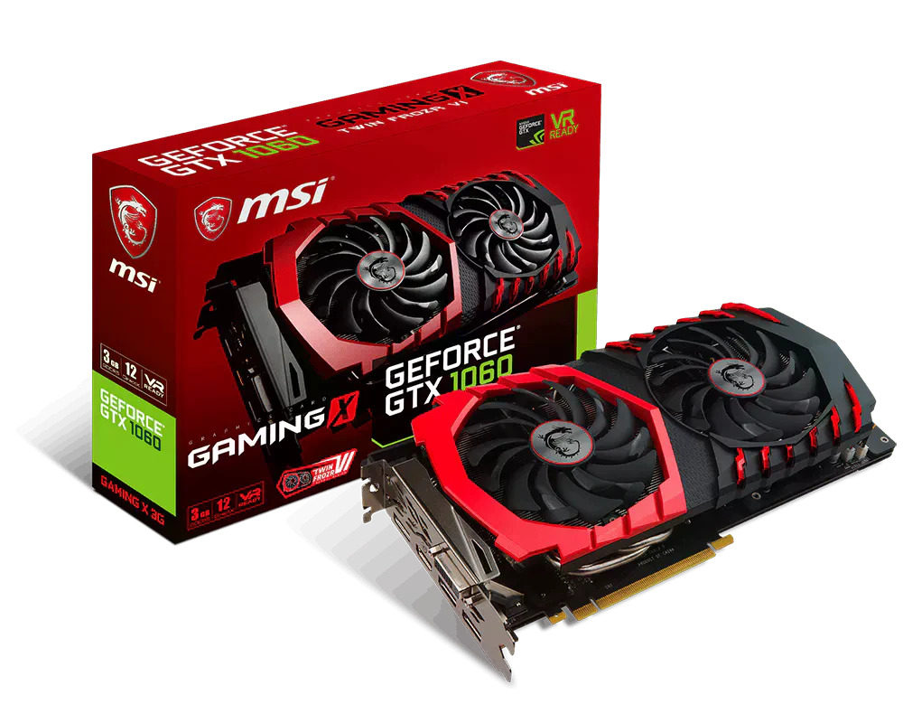 MSI GTX 1060 GAMING 3G Відеокарти image 1
