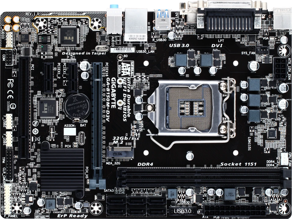 Gigabyte GA-B150M-D3V Материнські плати image 4