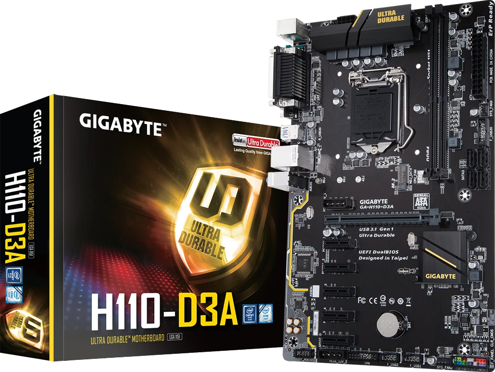 GIGABYTE GA-H110-D3A Материнські плати image 1