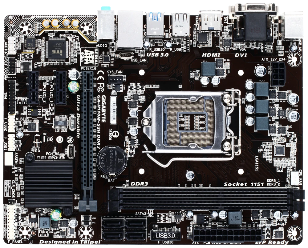 GIGABYTE GA-H110M-S2H DDR3 Материнські плати image 3