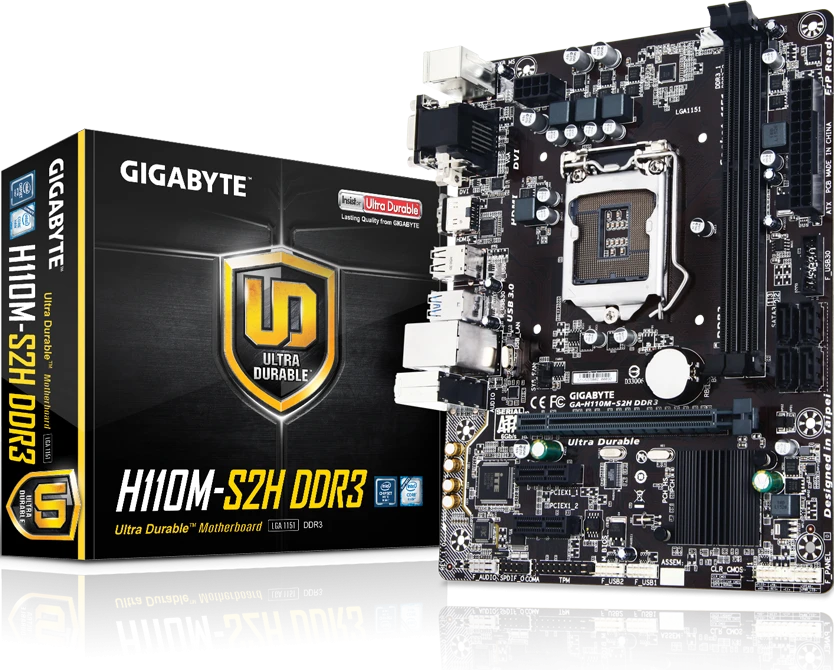 GIGABYTE GA-H110M-S2H DDR3 Материнські плати image 1