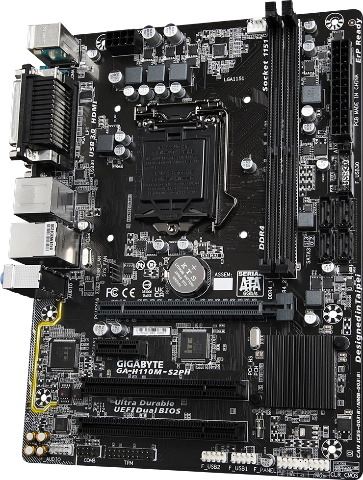 GIGABYTE GA-H110M-S2H DDR3 Материнські плати image 4