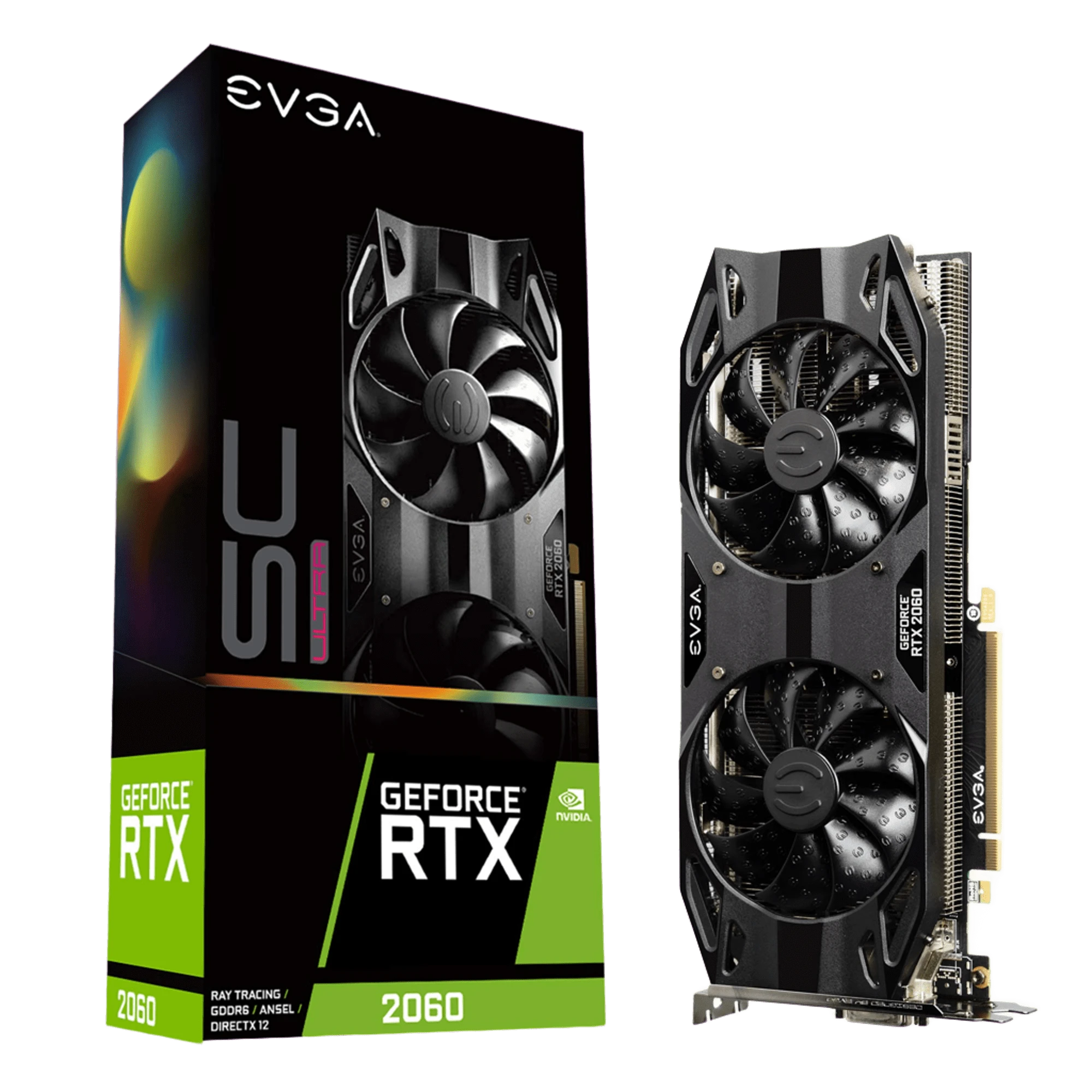 EVGA RTX 2060 6Gb SC Ultra Gaming (06G-P4-2067-KR) Відеокарти image 1
