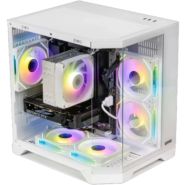 Корпус QUBE CRYSTAL ARGB White (CRYSTAL_GWNU3) Корпуси image 1