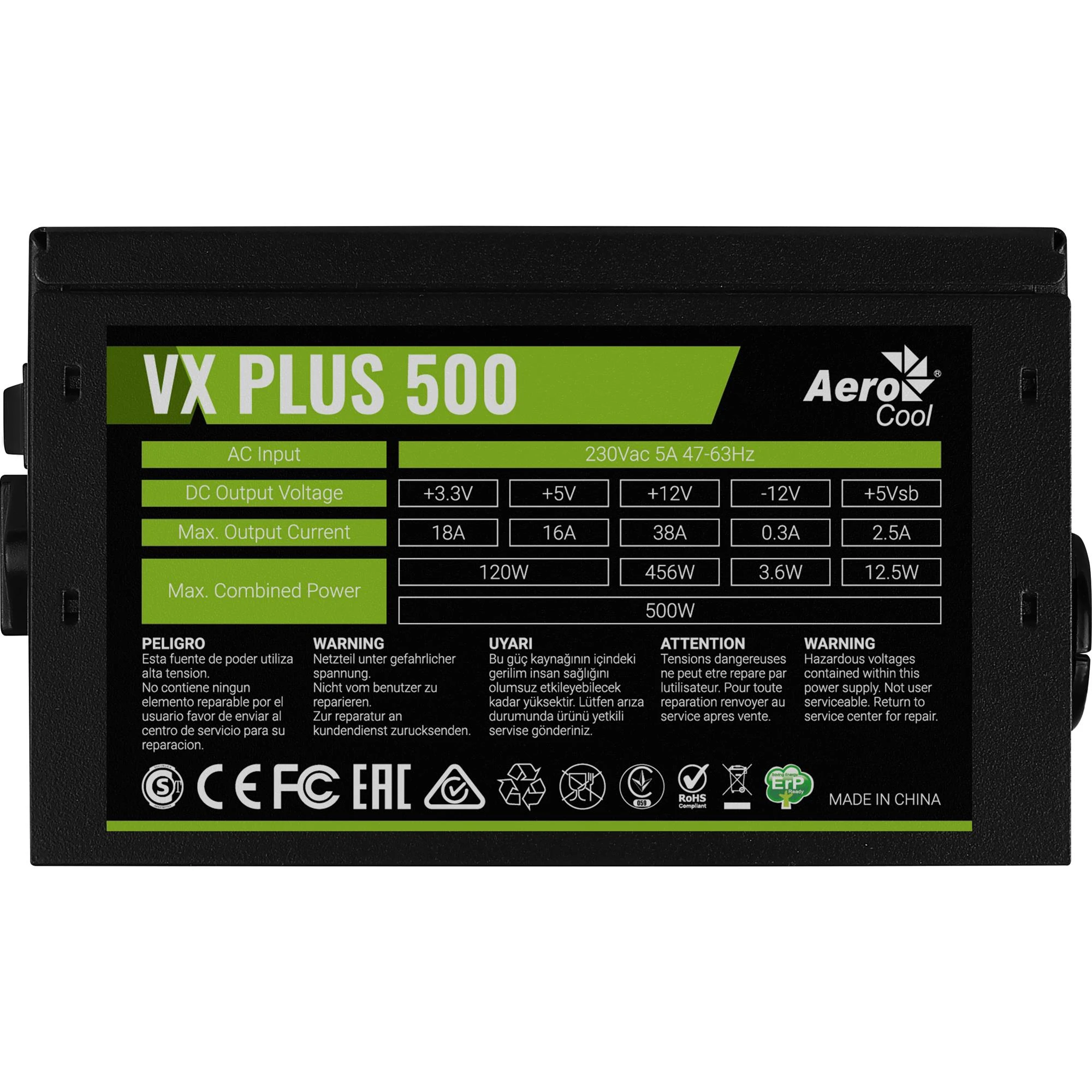 Блок живлення AeroCool VX Plus Stealth 500 (ACPN-VS50NEY.12) 500W Блоки живлення image 3