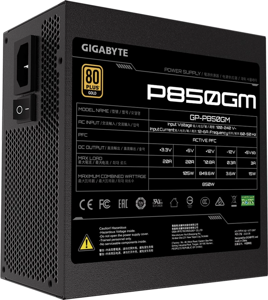 Блок живлення Gigabyte P850GM 80+ Gold Modular (GP-P850GM) Блоки живлення image 3