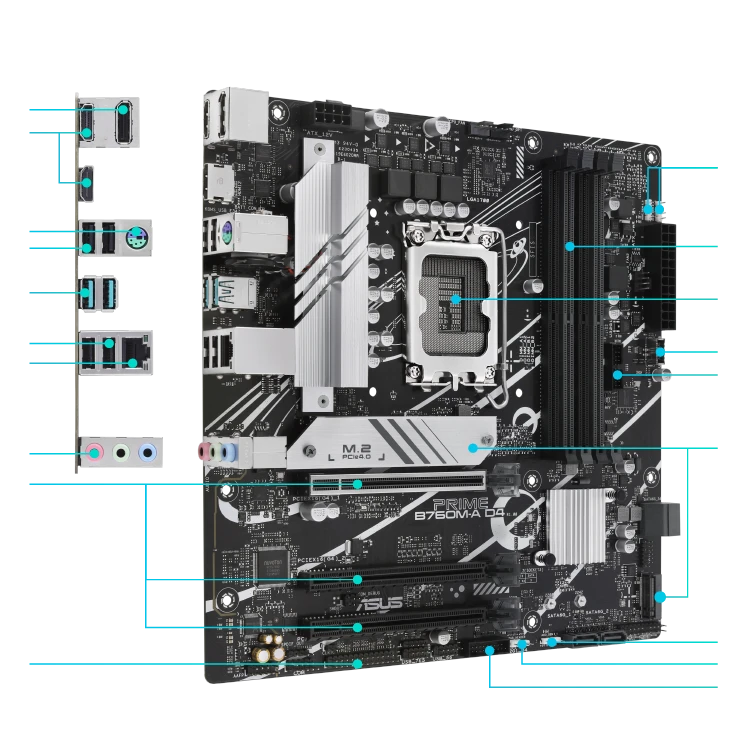 ASUS PRIME B760M-A D4-CSM Материнські плати image 2