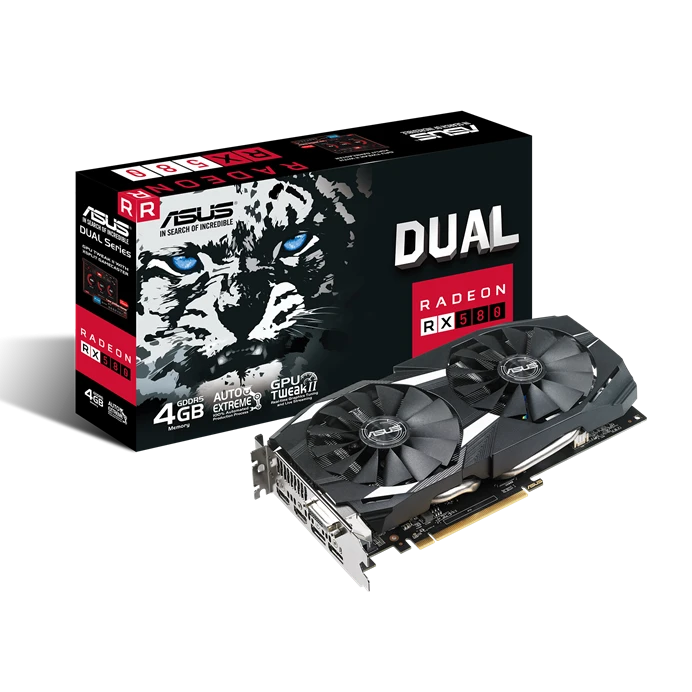 AMD Radeon Asus RX 580 4Gb Dual OC Відеокарти image 1