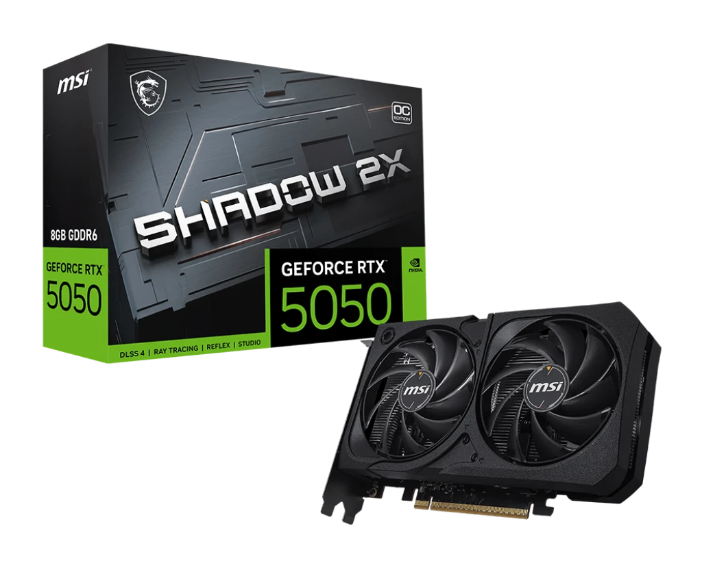 MSI RTX 5050 8GB Shadow 2X OC (GeForce RTX 5050 8G SHADOW 2X OC BULK) Відеокарти image 1