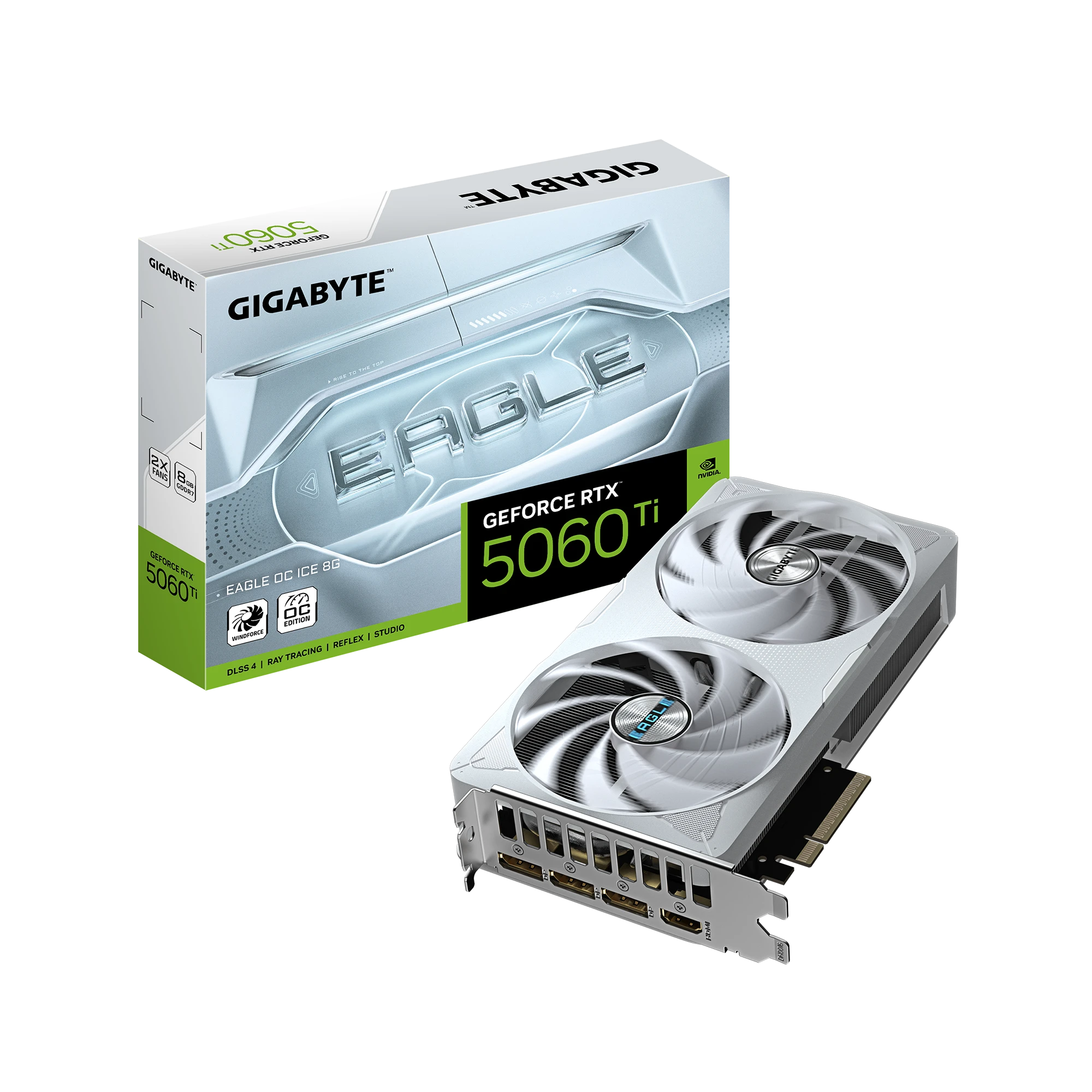 Gigabyte RTX 5060 Ti 8GB Eagle OC Ice (GV-N506TEAGLEOC ICE-8GD) Відеокарти image 1