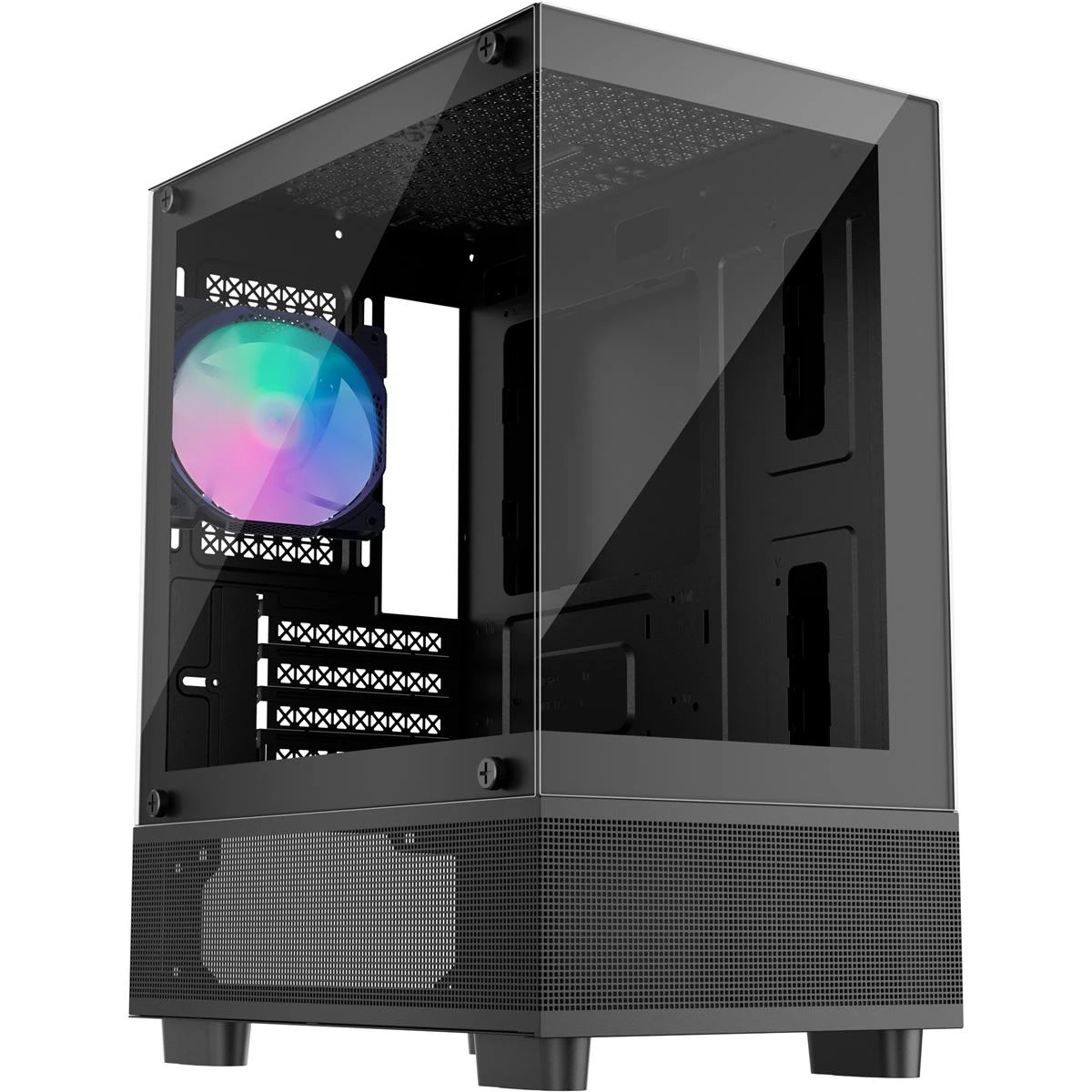 Корпус 1stPlayer Mi2-A-BK-2F7R-1F7 Black Корпуси image 1