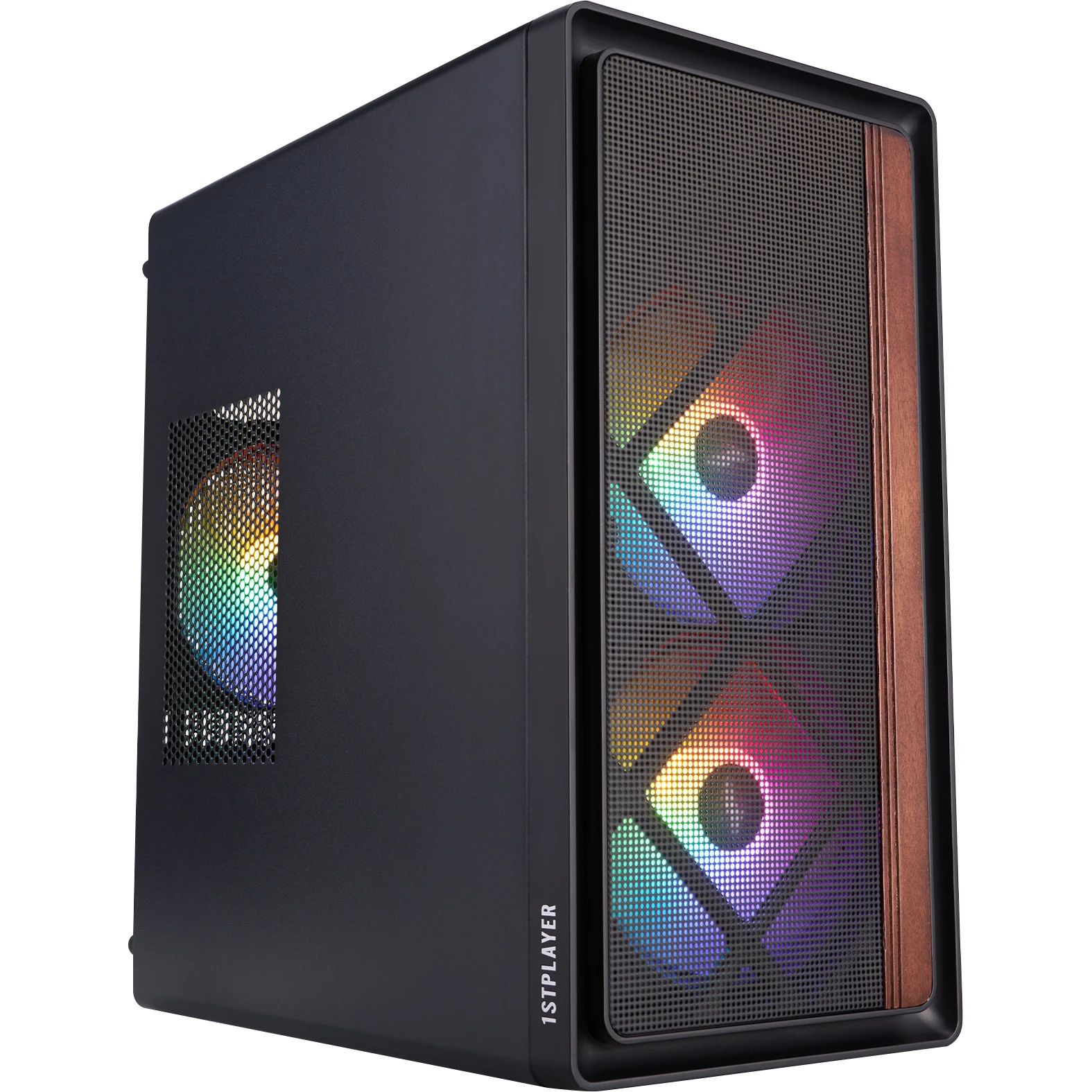Корпус 1stPlayer WD1-BK-3F1 Black Корпуси image 1