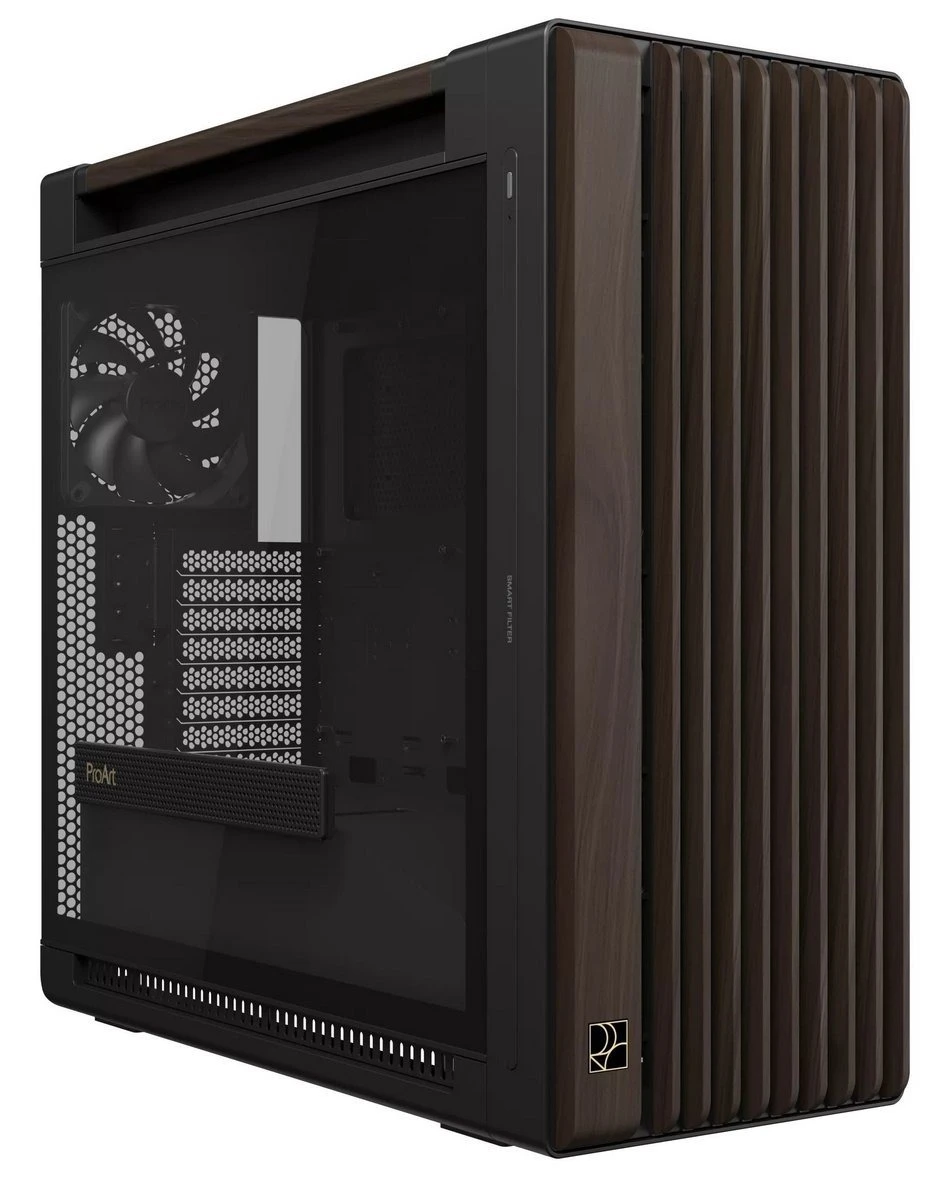 Корпус Asus ProArt PA602 Walnut Wood Tempered Glass Modern Black (90DC00J0-B09030) Корпуси image 1