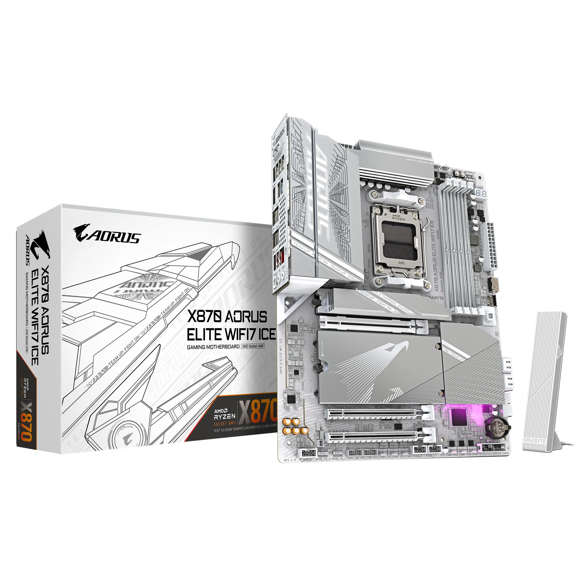 GIGABYTE X870 AORUS ELITE WIFI7 ICE Материнські плати image 1