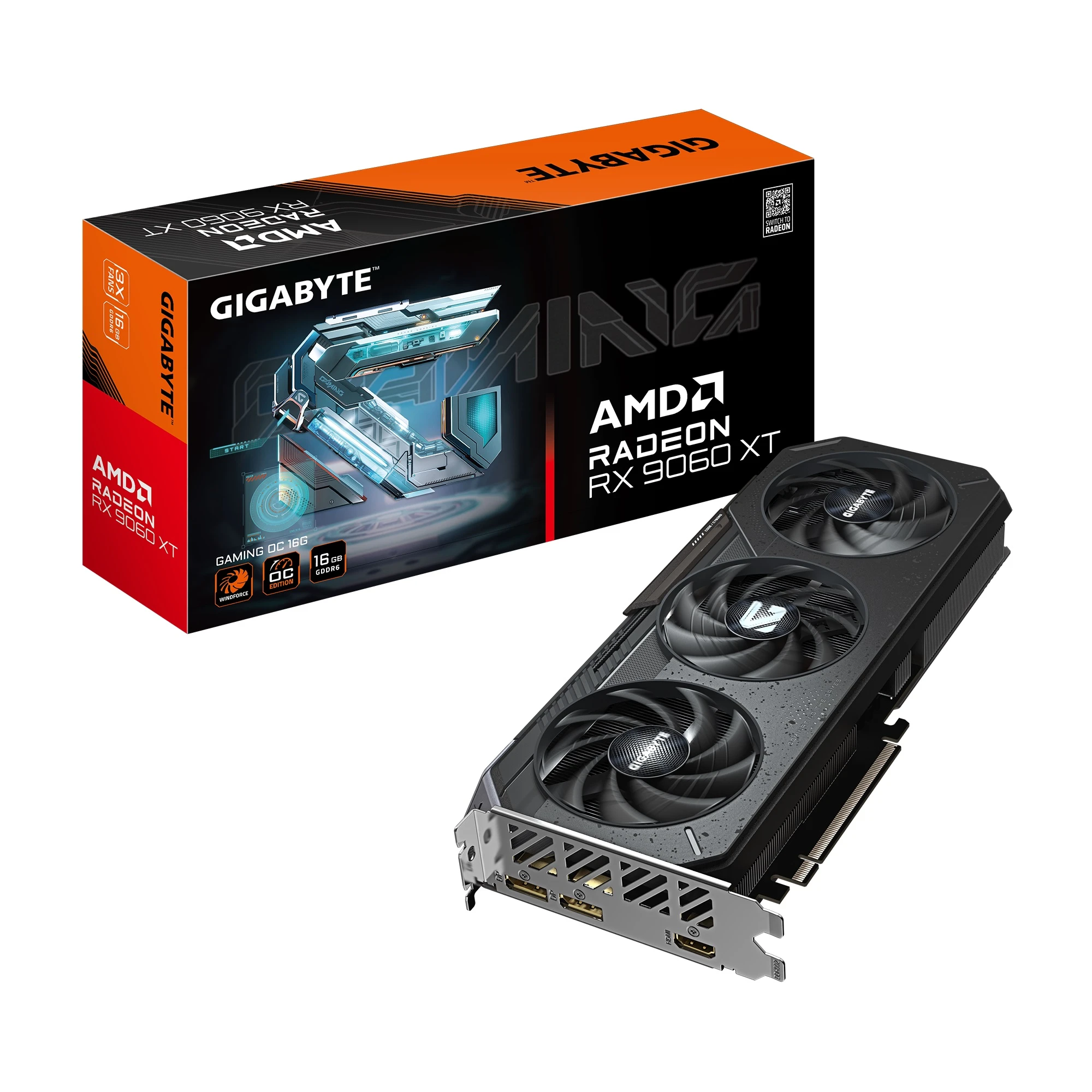 AMD Radeon Gigabyte RX 9060 XT 16G GAMING OC (GV-R9060XTGAMING OC-16GD) Відеокарти image 7