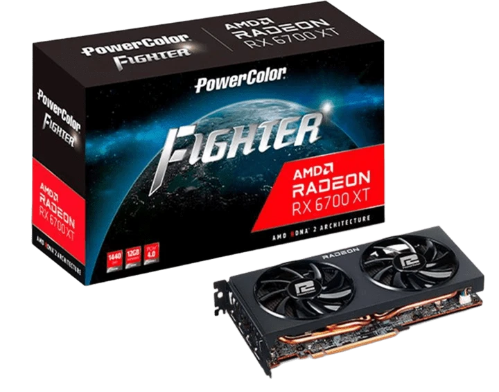 AMD Radeon PowerColor RX 6700 XT 12Gb Fighter (AXRX 6700XT 12GBD6-3DH) Відеокарти image 1