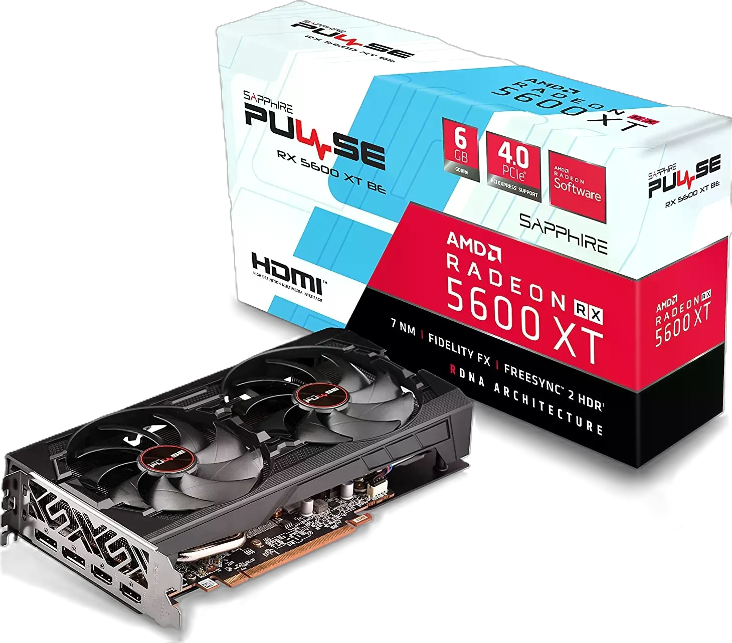 AMD Radeon Sapphire RX 5600XT 6Gb Pulse (11296-01) Відеокарти image 1