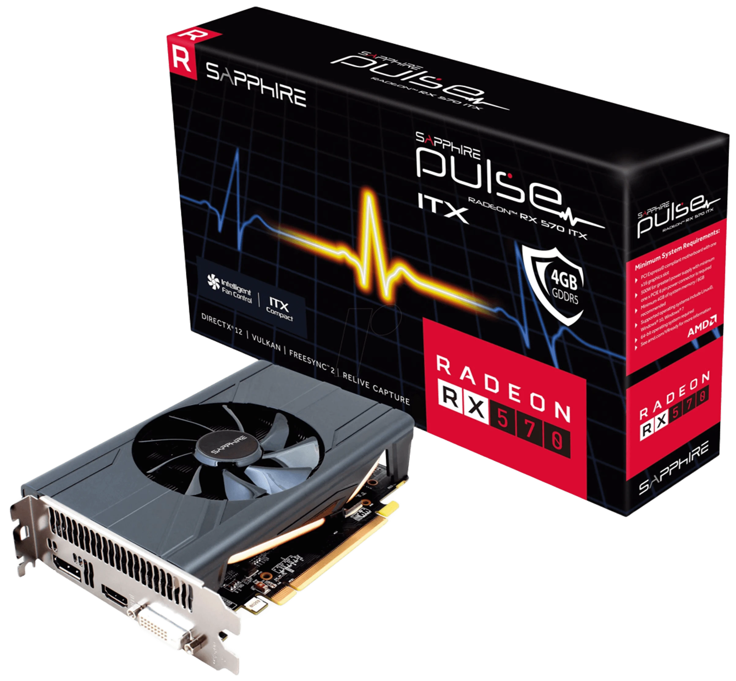 AMD Radeon Sapphire RX 570 4Gb Pulse ITX (11266-34) Відеокарти image 1