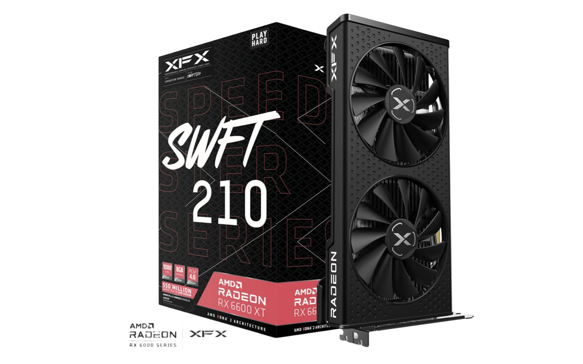 AMD Radeon XFX RX 6600 XT 8Gb Speedster SWFT 210 (66XT8D v3.1) Відеокарти image 1