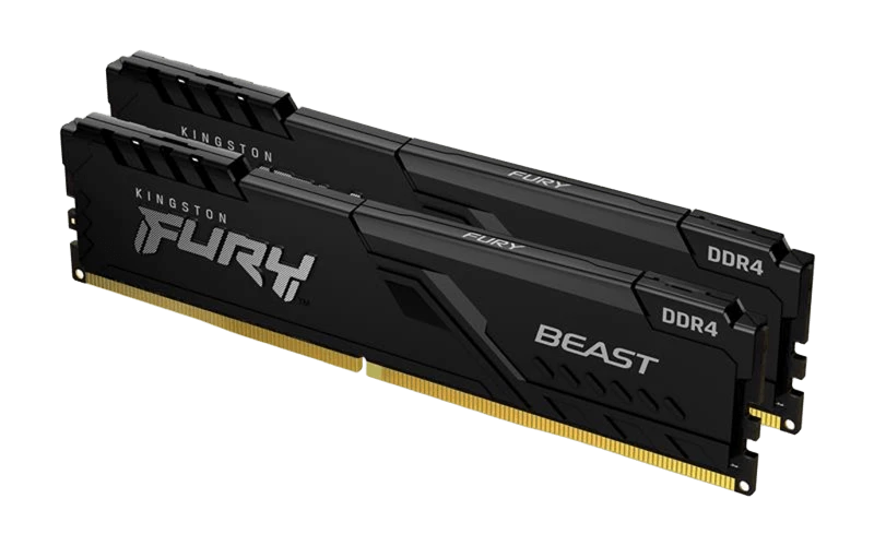 DDR4 64Gb (4x16) 3200MHz Kingston Fury Beast Black (KF432C16BB1K4/64) Оперативна пам'ять image 1