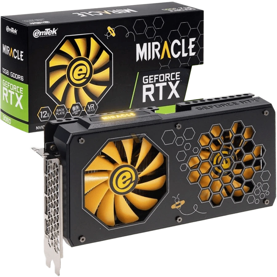 EMTEK GeForce  RTX 3060 Ti MIRACLE (3060 Ti MIRACLE) Відеокарти image 1