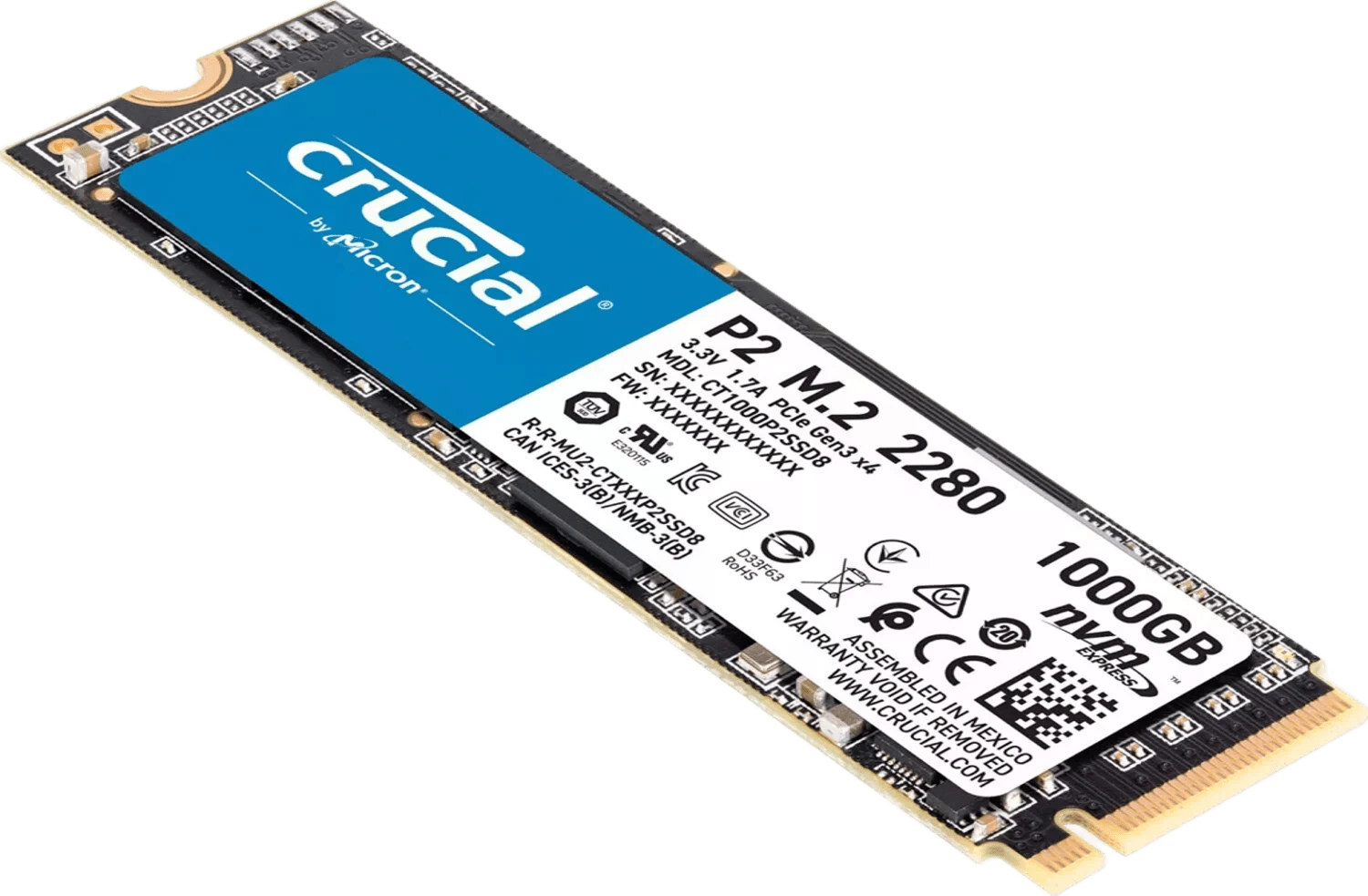 M.2 NVMe 1Tb Crucial P2  (CT1000P2SSD8) Накопичувачі image 2