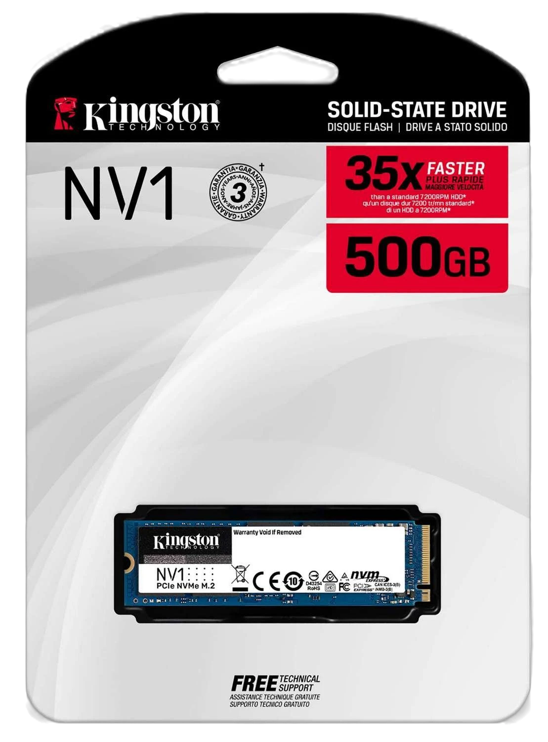 M.2 NVMe 500Gb Kingston NV1  (SNVS/500G) Накопичувачі image 1