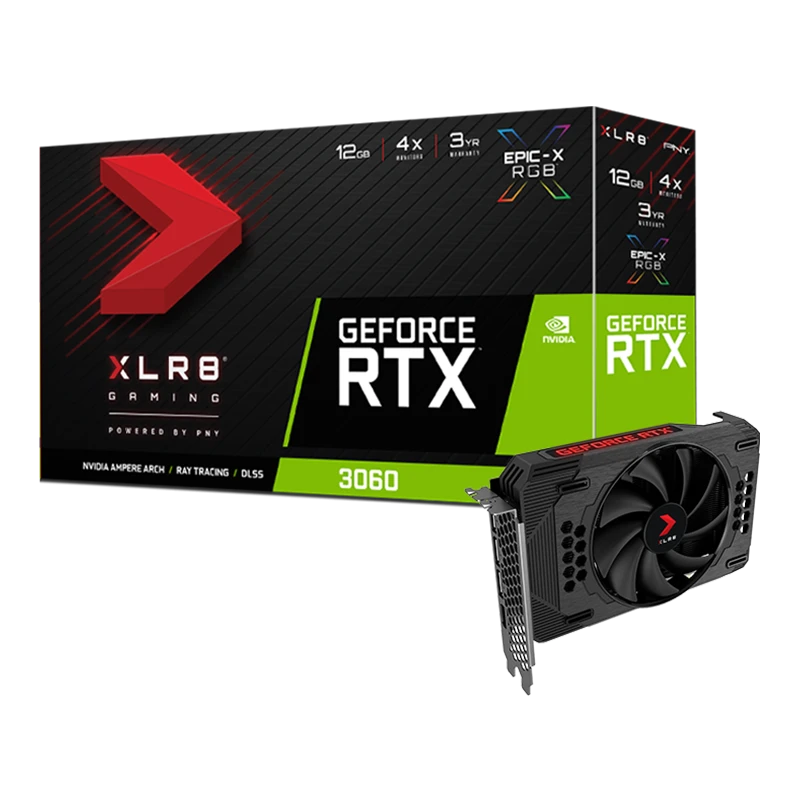 PNY RTX 3060 12GB XLR8 Gaming REVEL EPIC-X RGB (GMR3060N4JCET1CKTP6AJA) Відеокарти image 1