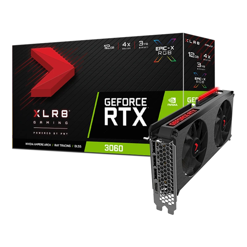 PNY RTX 3060 12GB XLR8 Gaming REVEL EPIC-X RGB DUAL (GMR3060N4JCET2CKTP6AJA) Відеокарти image 1
