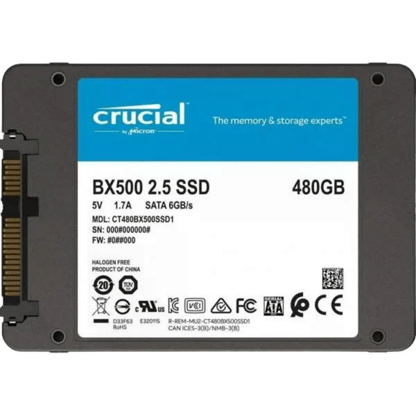 SSD 2.5 480GB Crucial BX500  (CT480BX500SSD1) Накопичувачі image 1