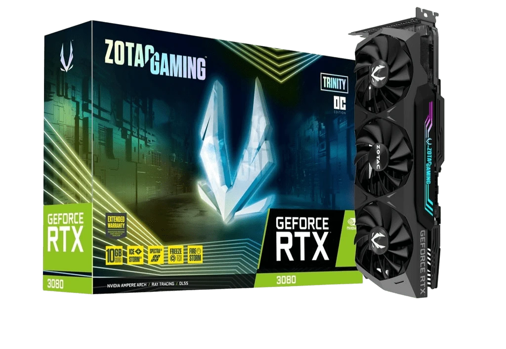 ZOTAC RTX 3080 10GB TRINITY OC (ZT-A30800J-10PLHR) Відеокарти image 1