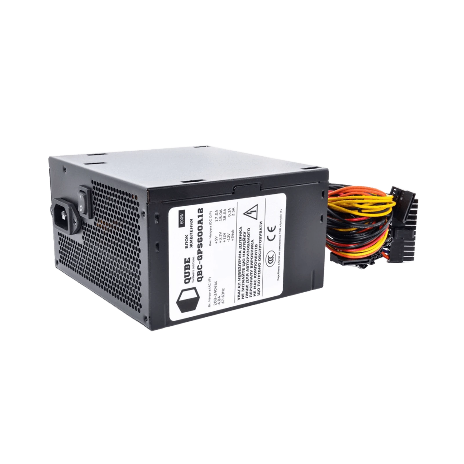 Блок живлення QUBE 600W 80+ (QBC-GPS600A12) Блоки живлення image 1