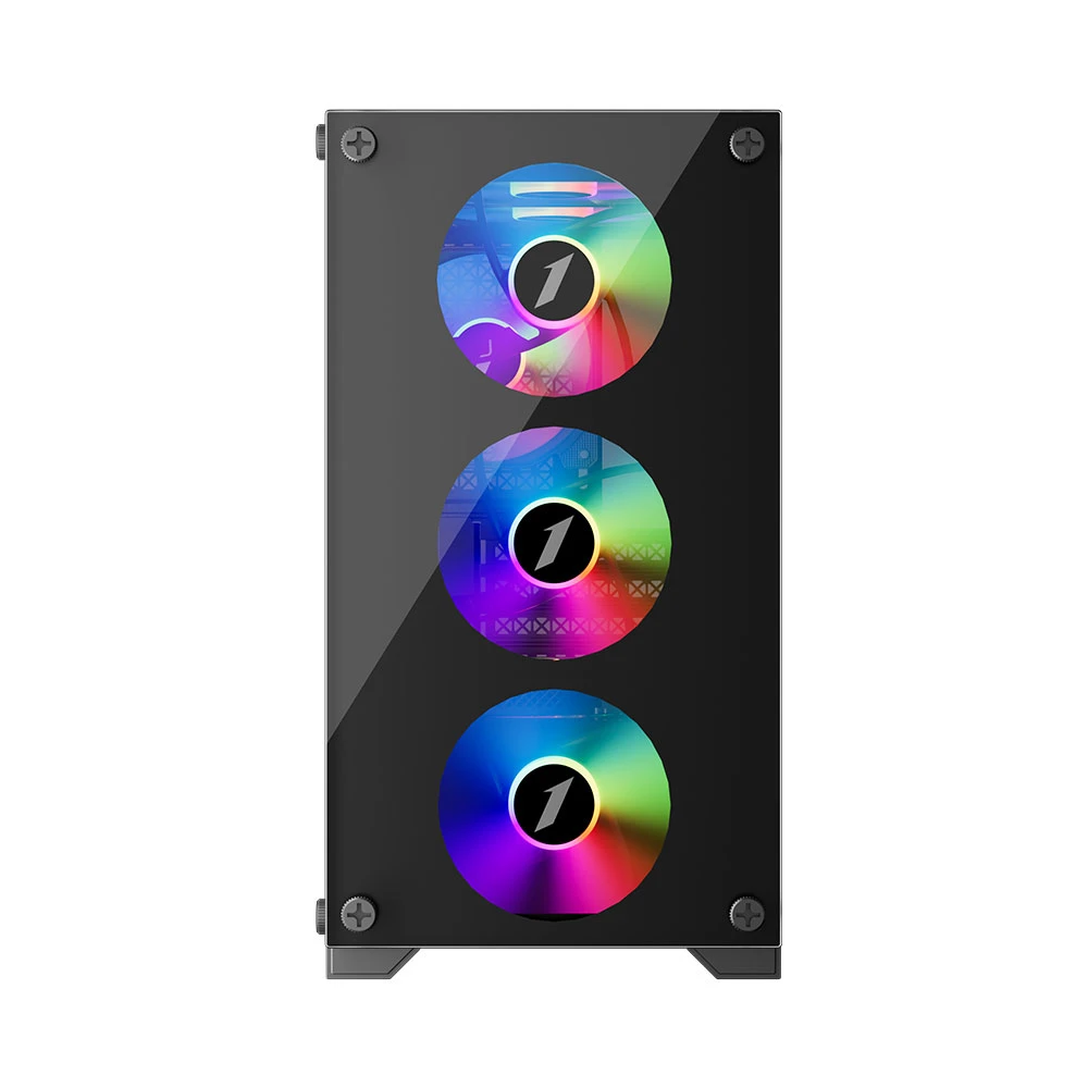 Корпус 1stPlayer X2-M-BK-4F1 Black без БЖ Корпуси image 4