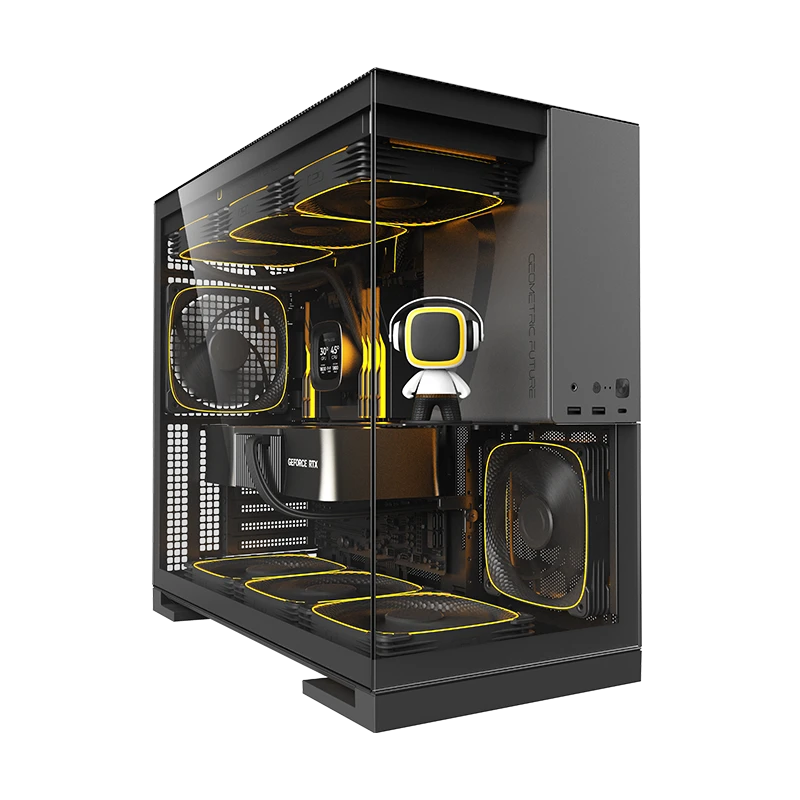 Корпус Geometric Future Model 5F Glass Black/Yellow (GEO-M5F-BY)  Корпуси image 5