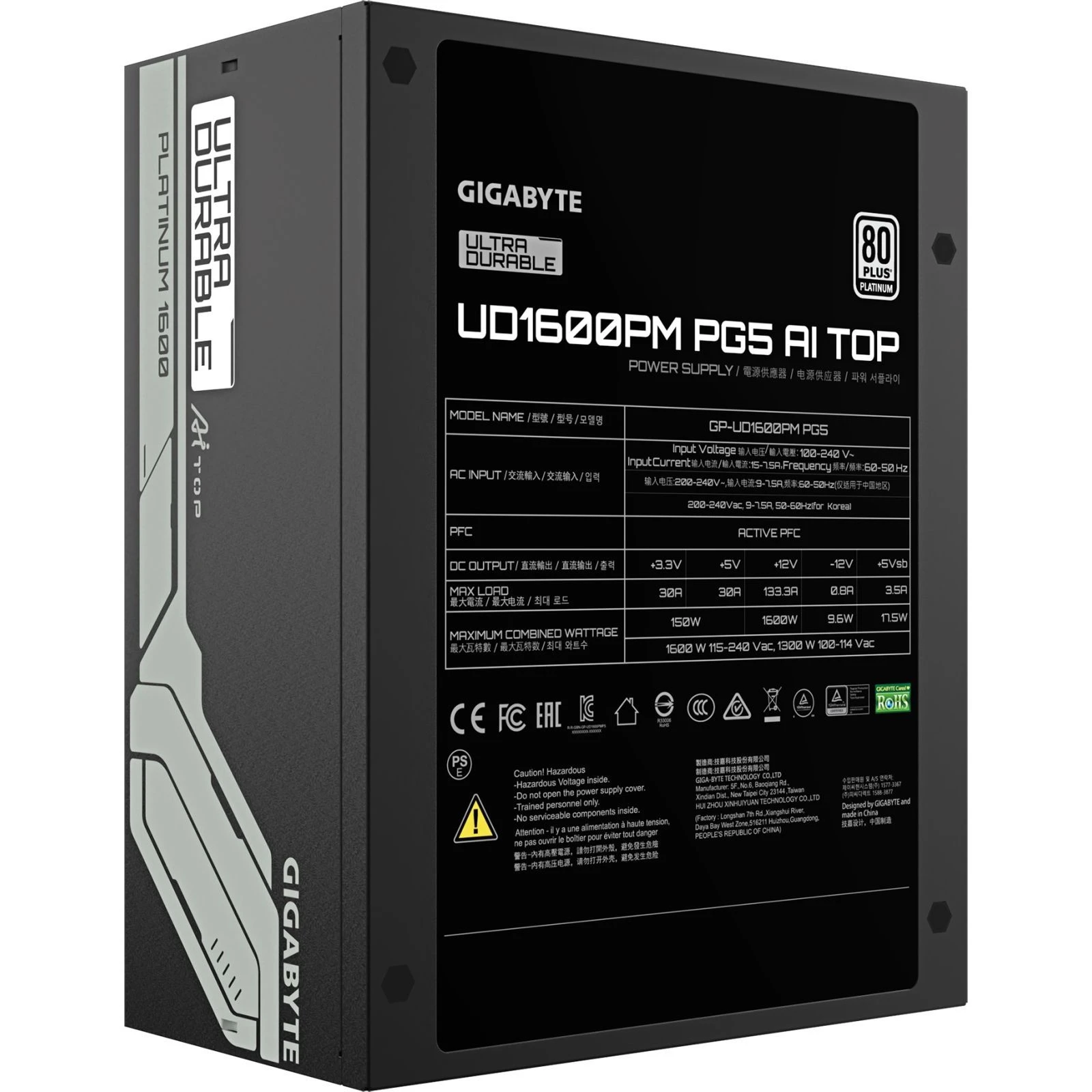 Блок живлення Gigabyte 1600W GP-UD1600PM PG5 Блоки живлення image 2