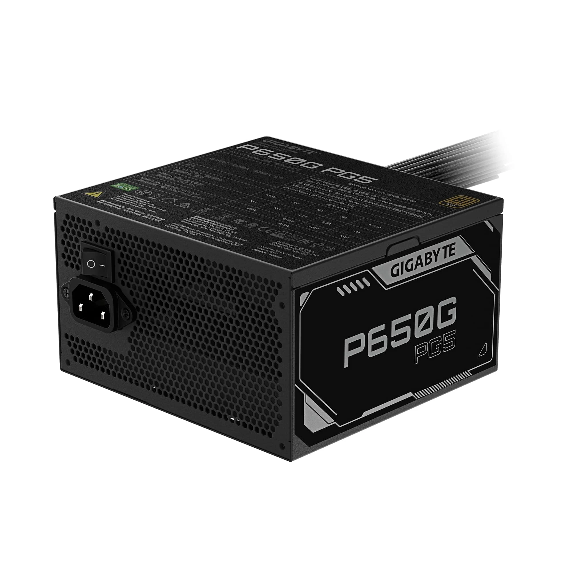 Блок живлення GIGABYTE 650W 80 PLUS Gold (GP-P650G PG5) Блоки живлення image 3