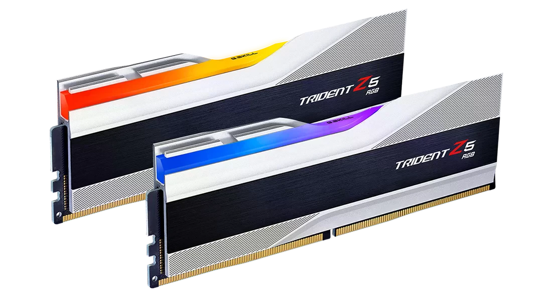 DDR5 32GB (2x16) 7600MHz G.Skill Trident Z5 RGB Silver (F5-7600J3646G16GX2-TZ5RS) Оперативна пам'ять image 1